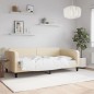 vidaXL Sofá cama tela color crema 100x200 cm vidaXL Sofá cama tela color crema 100x200 cm