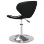 vidaXL Silla de comedor cuero sintético negra