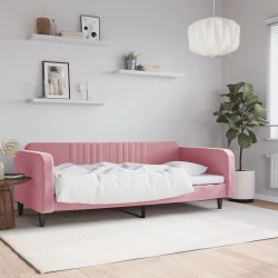 vidaXL Sofá cama terciopelo rosa 90x200 cm