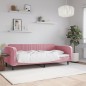 vidaXL Sofá cama terciopelo rosa 90x200 cm