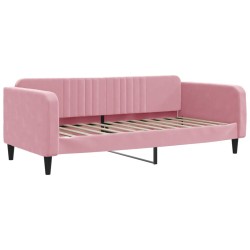 vidaXL Sofá cama terciopelo rosa 90x200 cm