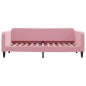 vidaXL Sofá cama terciopelo rosa 90x200 cm