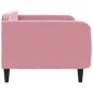 vidaXL Sofá cama terciopelo rosa 90x200 cm