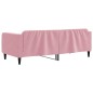 vidaXL Sofá cama terciopelo rosa 90x200 cm
