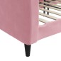 vidaXL Sofá cama terciopelo rosa 90x200 cm