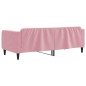 vidaXL Sofá cama terciopelo rosa 100x200 cm vidaXL Sofá cama terciopelo rosa 100x200 cm