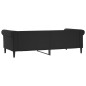 vidaXL Sofá cama cuero sintético negro 90x190 cm vidaXL Sofá cama cuero sintético negro 90x190 cm