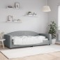 vidaXL Sofá cama tela gris claro 90x200 cm vidaXL Sofá cama tela gris claro 90x200 cm