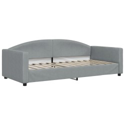 vidaXL Sofá cama tela gris claro 90x200 cm