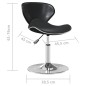 vidaXL Silla de comedor cuero sintético negra