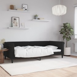 vidaXL Sofá cama terciopelo negro 90x200 cm