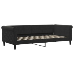 vidaXL Sofá cama terciopelo negro 90x200 cm