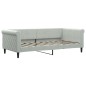 vidaXL Sofá cama terciopelo gris claro 90x190 cm vidaXL Sofá cama terciopelo gris claro 90x190 cm
