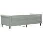 vidaXL Sofá cama terciopelo gris claro 90x190 cm vidaXL Sofá cama terciopelo gris claro 90x190 cm