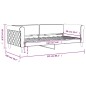 vidaXL Sofá cama terciopelo gris claro 90x190 cm vidaXL Sofá cama terciopelo gris claro 90x190 cm