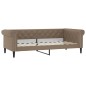 vidaXL Sofá cama cuero sintético color capuchino 90x200 cm