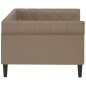 vidaXL Sofá cama cuero sintético color capuchino 90x200 cm