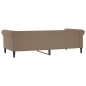 vidaXL Sofá cama cuero sintético color capuchino 90x200 cm
