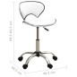 vidaXL Silla de oficina de cuero sintético blanco vidaXL Silla de oficina de cuero sintético blanco