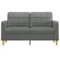 vidaXL Sofá de 2 plazas de tela gris oscuro 140 cm vidaXL Sofá de 2 plazas de tela gris oscuro 140 cm
