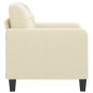 vidaXL Sillón cuero sintético crema 60 cm vidaXL Sillón cuero sintético crema 60 cm