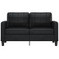 vidaXL Sofá de 2 plazas de cuero sintético negro 140 cm vidaXL Sofá de 2 plazas de cuero sintético negro 140 cm
