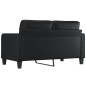 vidaXL Sofá de 2 plazas de cuero sintético negro 140 cm vidaXL Sofá de 2 plazas de cuero sintético negro 140 cm