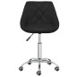 vidaXL Silla de comedor giratoria cuero sintético negro