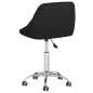 vidaXL Silla de comedor giratoria cuero sintético negro
