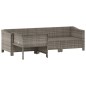 vidaXL Set de muebles de jardín 4 pzas y cojines ratán sintético gris vidaXL Set de muebles de jardín 4 pzas y cojines ratán sintético gris