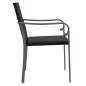 vidaXL Sillas jardín y cojines 2 uds ratán sintético negro 56x59x84 cm vidaXL Sillas jardín y cojines 2 uds ratán sintético negro 56x59x84 cm