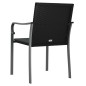 vidaXL Sillas jardín y cojines 2 uds ratán sintético negro 56x59x84 cm vidaXL Sillas jardín y cojines 2 uds ratán sintético negro 56x59x84 cm