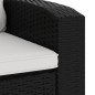vidaXL Sillón reclinable de jardín con cojines ratán sintético negro vidaXL Sillón reclinable de jardín con cojines ratán sintético negro