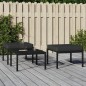 vidaXL Reposapiés de jardín 2 uds acero con cojines gris 60x60x35 cm vidaXL Reposapiés de jardín 2 uds acero con cojines gris 60x60x35 cm