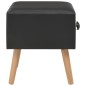 vidaXL Mesita de noche negro 40x35x40 cm cuero sintético vidaXL Mesita de noche negro 40x35x40 cm cuero sintético
