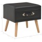 vidaXL Mesita de noche negro 40x35x40 cm cuero sintético vidaXL Mesita de noche negro 40x35x40 cm cuero sintético