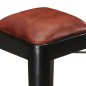 vidaXL Taburetes de cocina 4 unidades cuero auténtico negro vidaXL Taburetes de cocina 4 unidades cuero auténtico negro