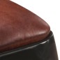 vidaXL Taburetes de cocina 4 unidades cuero auténtico negro vidaXL Taburetes de cocina 4 unidades cuero auténtico negro