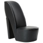 vidaXL Sillón con forma de zapato de tacón cuero sintético negro vidaXL Sillón con forma de zapato de tacón cuero sintético negro