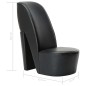 vidaXL Sillón con forma de zapato de tacón cuero sintético negro vidaXL Sillón con forma de zapato de tacón cuero sintético negro