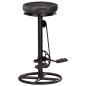 vidaXL Taburetes de cocina 2 unidades cuero auténtico de cabra negro vidaXL Taburetes de cocina 2 unidades cuero auténtico de cabra negro