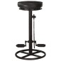 vidaXL Taburetes de cocina 2 unidades cuero auténtico de cabra negro vidaXL Taburetes de cocina 2 unidades cuero auténtico de cabra negro