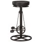vidaXL Taburetes de cocina 2 unidades cuero auténtico de cabra negro vidaXL Taburetes de cocina 2 unidades cuero auténtico de cabra negro