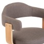 vidaXL Silla de comedor giratoria de madera curvada y tela gris taupe vidaXL Silla de comedor giratoria de madera curvada y tela gris taupe