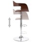 vidaXL Taburete de cocina madera contrachapada y tela gris taupe