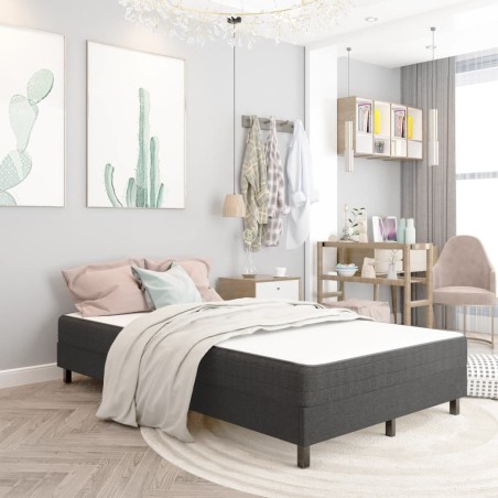 vidaXL Estructura de cama Box Spring tela gris 120x200 cm