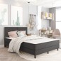 vidaXL Estructura de cama Box Spring tela gris 160x200 cm vidaXL Estructura de cama Box Spring tela gris 160x200 cm