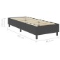 vidaXL Estructura de cama Box Spring tela gris 80x200 cm vidaXL Estructura de cama Box Spring tela gris 80x200 cm