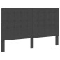 vidaXL Cabecero copetudo de tela gris oscuro 180x200 cm vidaXL Cabecero copetudo de tela gris oscuro 180x200 cm