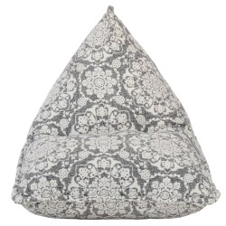 vidaXL Sillón puf de tela patchwork gris claro 